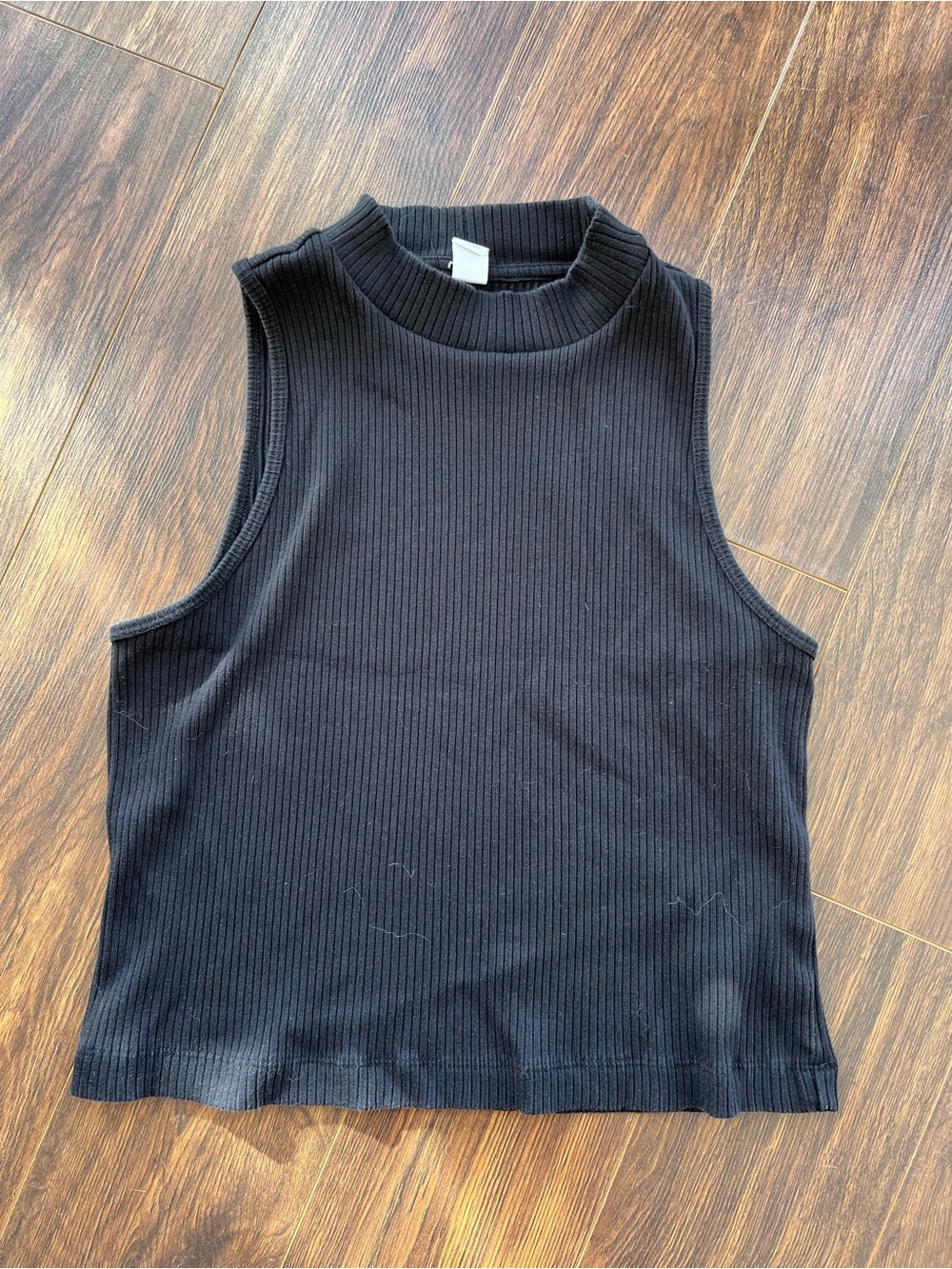 Old Navy Black Ribbed Mock Neck Tank